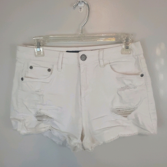 Aeropostale Pants - Aeropostale High Waisted Shorty White Shorts 8